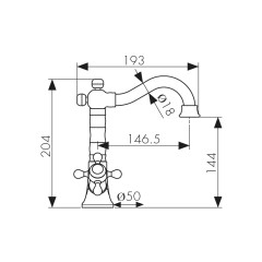 Смеситель KAISER Carlson Style для раковины 44411-1