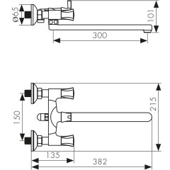 Смеситель KAISER Topaz для ванны 17255