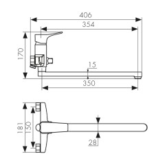 Смеситель KAISER Clever 76055 для ванны