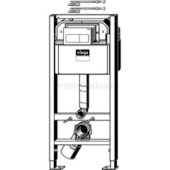 Инсталляция для унитаза Viega Prevista Dry 792848 с клавишей смыва Visign for Life 5 хром