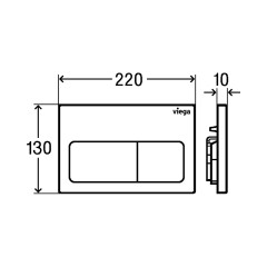 Инсталляция для унитаза Viega Prevista Dry 792848 с клавишей смыва Visign for Life 5 хром
