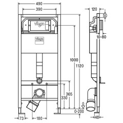 Инсталляция для унитаза Viega Prevista Dry 792855 с клавишей смыва Visign for Style 20 хром