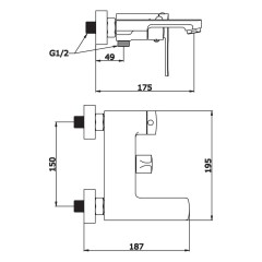 Смеситель для ванны VIEIR V293531