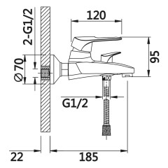 Смеситель для ванны VIEIR V164031