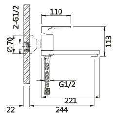 Смеситель для ванны VIEIR V083532