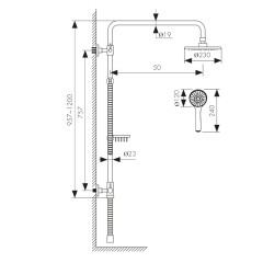 Душевая система KAISER Sonat 2065