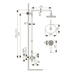 Душевая система KAISER Trio 57188Br