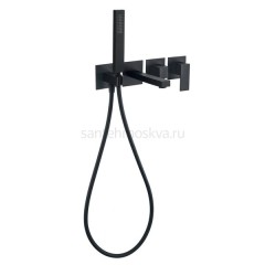 Смеситель для ванны скрытого монтажа Grocenberg GB5060 черный матовый с Картриджем Kerox (Венгрия)