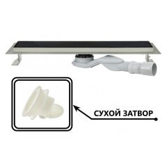 Laguna 500 мм Душевой трап. Чёрное стекло