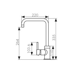 Смеситель KAISER Merkur для кухни 26844-9