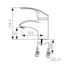 Смеситель KAISER Classic для раковины 16011