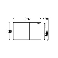 Панель смыва унитаза VIEGA Prevista Visign for More 200 (773564)