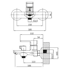 Смеситель для ванны VIEIR V353531