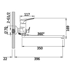Смеситель для ванны VIEIR V164041