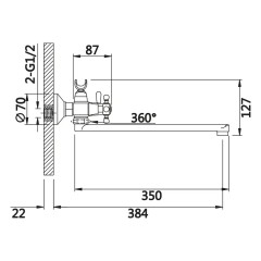 Смеситель для ванны VIEIR V130142