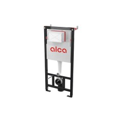 Инсталляция для унитазов Alcaplast AM101/1120-4:1 RU M570-0001 4 в 1 с белой кнопкой смыва и шумоизоляцией