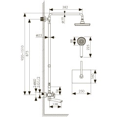 Душевая система KAISER Trio 57288-1
