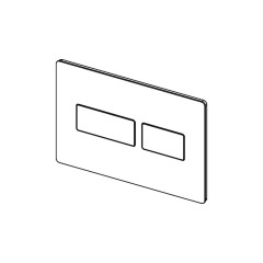 Панель смыва унитаза solid 9240434 с двумя клавишами Сатин