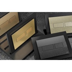 Панель смыва унитаза solid 9240434 с двумя клавишами Сатин