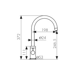 26744-15 Смеситель KAISER Merkur для кухни с подключением фильтра для питьевой воды