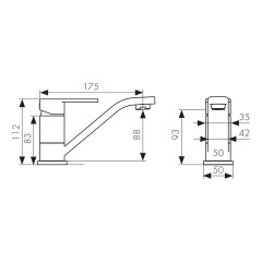 Смеситель KAISER Sharp для раковины 64111