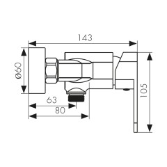 Смеситель KAISER Sonat для душа 34477-1