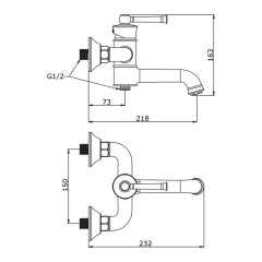 Смеситель для ванны VIEIR V273531D