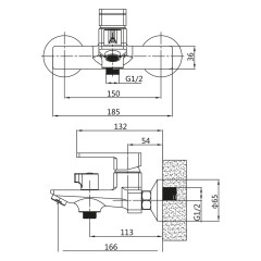 Смеситель для ванны VIEIR V353531C