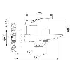 Смеситель для ванны VIEIR V184031