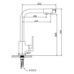 Смеситель для раковины VIEIR V15008F1