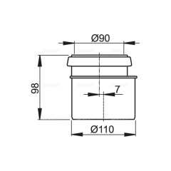 Соединитель Alcaplast комплект для 90/110 M907