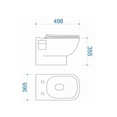 Унитаз подвесной Maretti Ritta RI10PBM53-844 с сиденьем микролифт