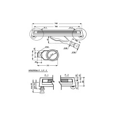 Bajo 700 мм Душевой трап. Чёрный матовый