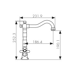 Смеситель KAISER Carlson Style для кухни 44233