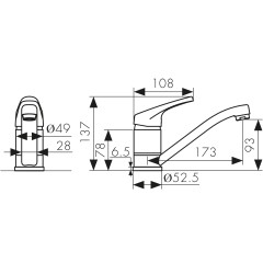 Смеситель KAISER County для раковины 66211