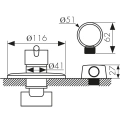 Смеситель KAISER Merkur 26017-1 для душа бронза, скрытого монтажа, рычажный