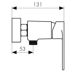 Смеситель KAISER Terso для душ / кабины 70077