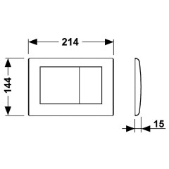 Панель смыва унитаза TECE TECEplanus 9240320 с двумя клавишами сатин