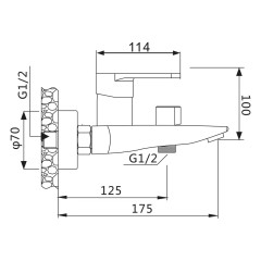 Смеситель для ванны VIEIR V194031