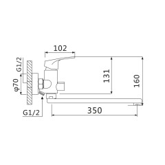 Смеситель для ванны VIEIR V093542