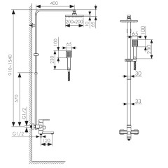 Душевая система KAISER Sonat 34182