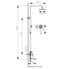 Душевая система KAISER Linear 59182