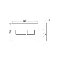 Панель смыва унитаза solid 9240416 с двумя клавишами черный матовый