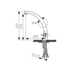 Смеситель KAISER Carlson Eco для кухни 11014