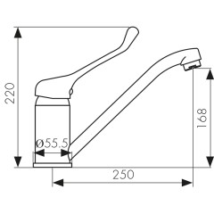Смеситель KAISER City для кухни / хирургический 21033