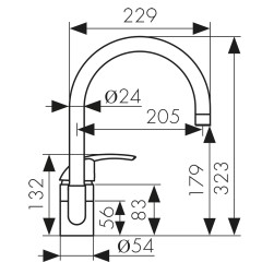 Смеситель KAISER Nova для кухни 23044