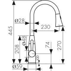 Смеситель KAISER Merkur для кухни 26144