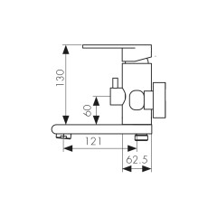 Смеситель KAISER Arena 33022 для ванны