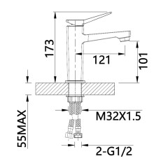 Смеситель для раковины VIEIR V423511F