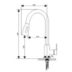 Смеситель для раковины VIEIR V15016